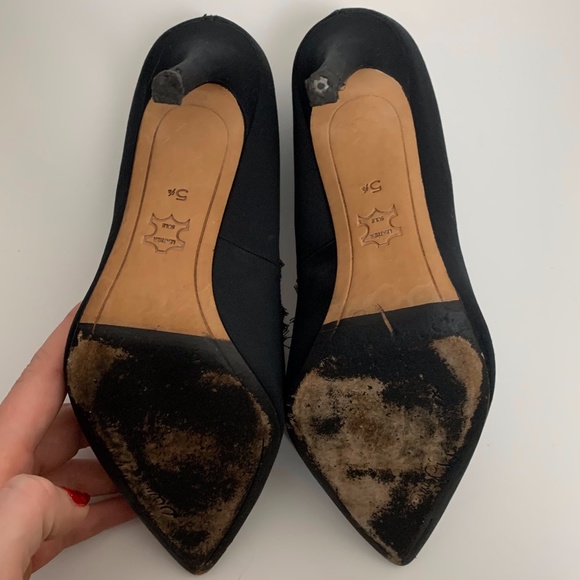 Sam Edelman Black Halan Frayed Pointed Toe Pump - Picture 9 of 13